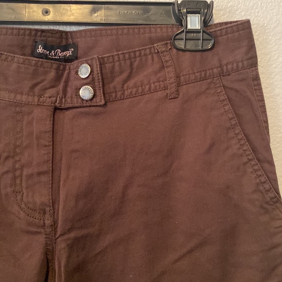 NWT Brown Wide Leg Stretch Capri Size 6 - Picture 4 of 9